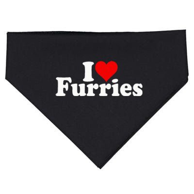 I Love Heart Furries Furry Fandom Cosplay Fursuit USA-Made Doggie Bandana