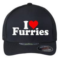 I Love Heart Furries Furry Fandom Cosplay Fursuit Flexfit Unipanel Trucker Cap