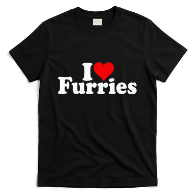 I Love Heart Furries Furry Fandom Cosplay Fursuit T-Shirt
