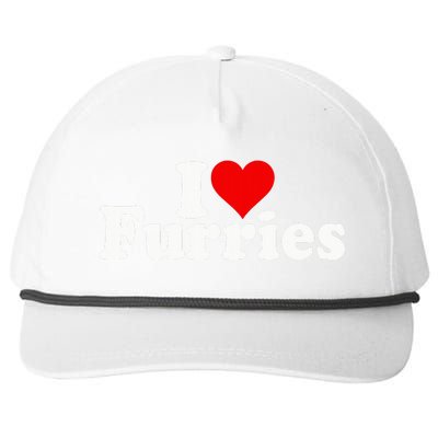 I Love Heart Furries Furry Fandom Cosplay Fursuit Snapback Five-Panel Rope Hat