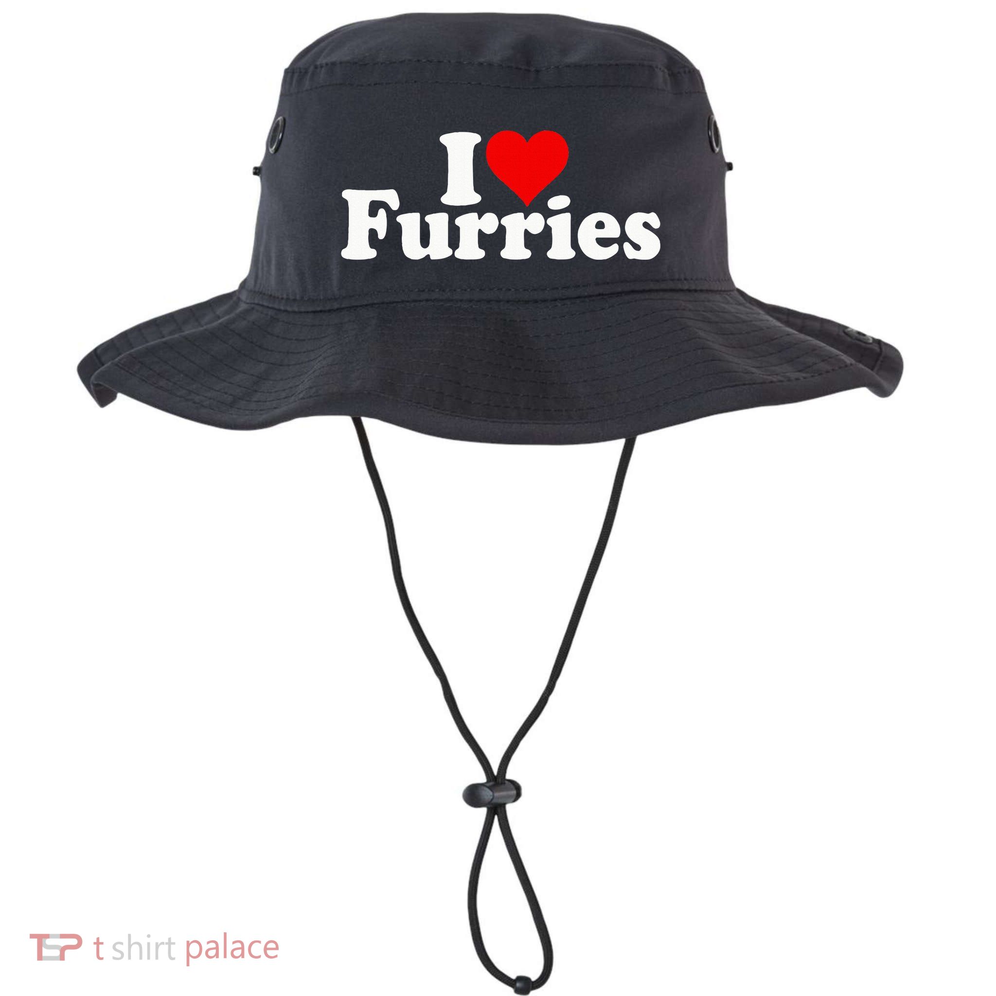 I Love Heart Furries Furry Fandom Cosplay Fursuit Bucket Hat