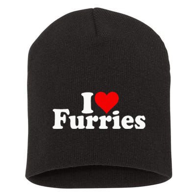 I Love Heart Furries Furry Fandom Cosplay Fursuit Short Acrylic Beanie