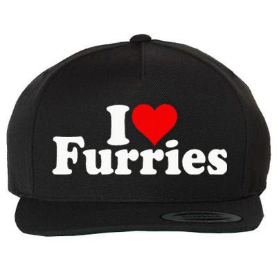 I Love Heart Furries Furry Fandom Cosplay Fursuit Wool Snapback Cap