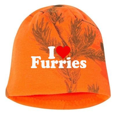 I Love Heart Furries Furry Fandom Cosplay Fursuit Kati - Camo Knit Beanie