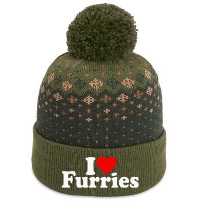 I Love Heart Furries Furry Fandom Cosplay Fursuit The Baniff Cuffed Pom Beanie