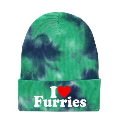 I Love Heart Furries Furry Fandom Cosplay Fursuit Tie Dye 12in Knit Beanie