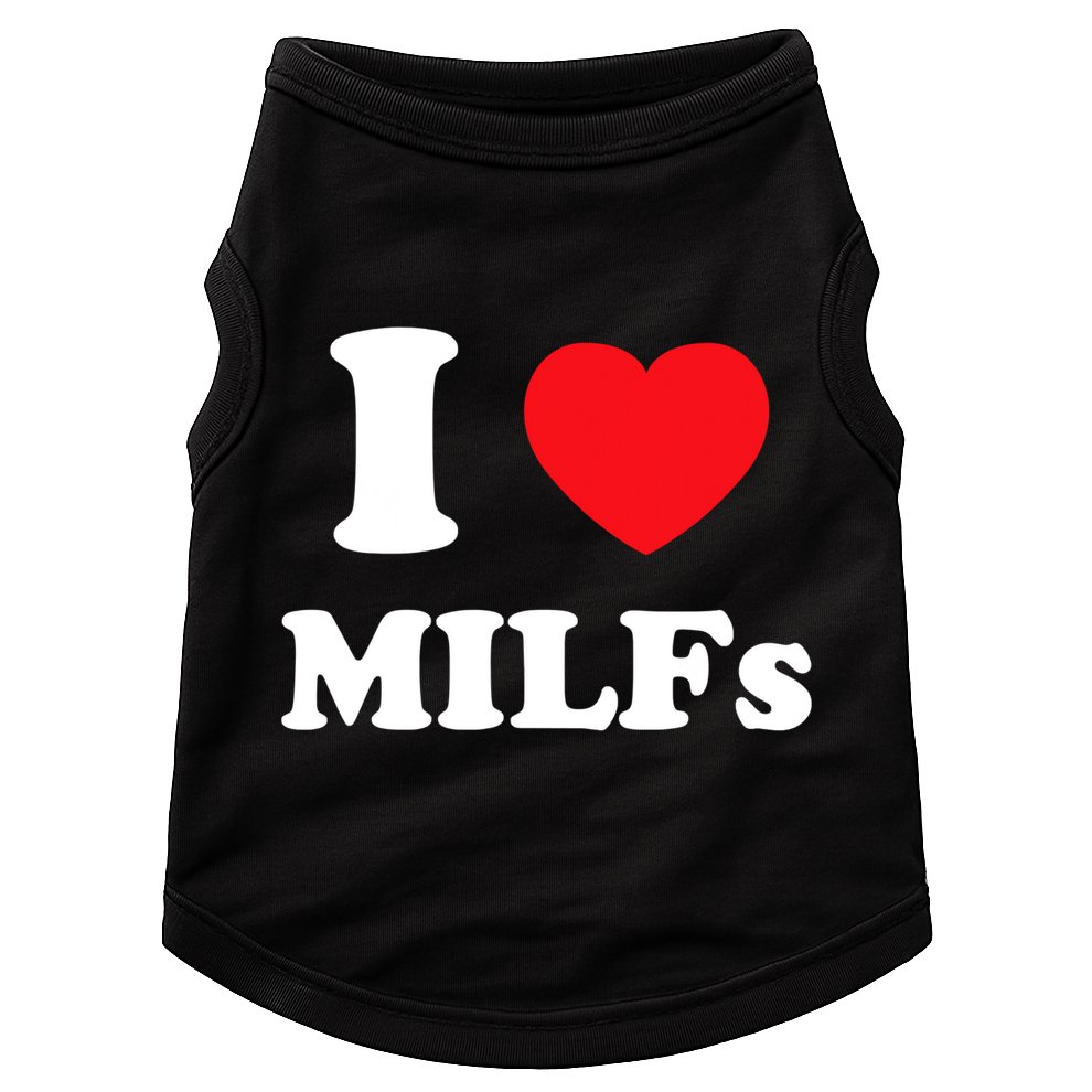 I Love Heart Milfs And Mature Sexy Women Doggie Tank