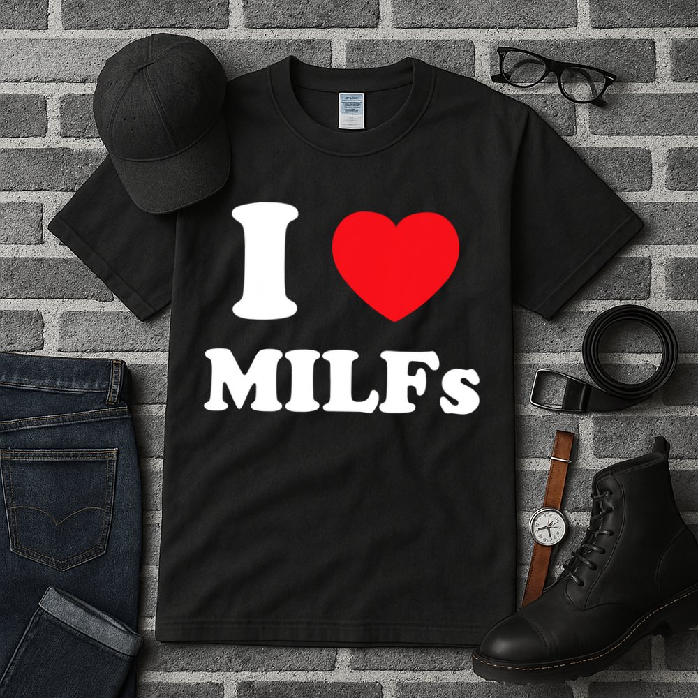 I Love Heart Milfs And Mature Sexy Women Tall T-Shirt