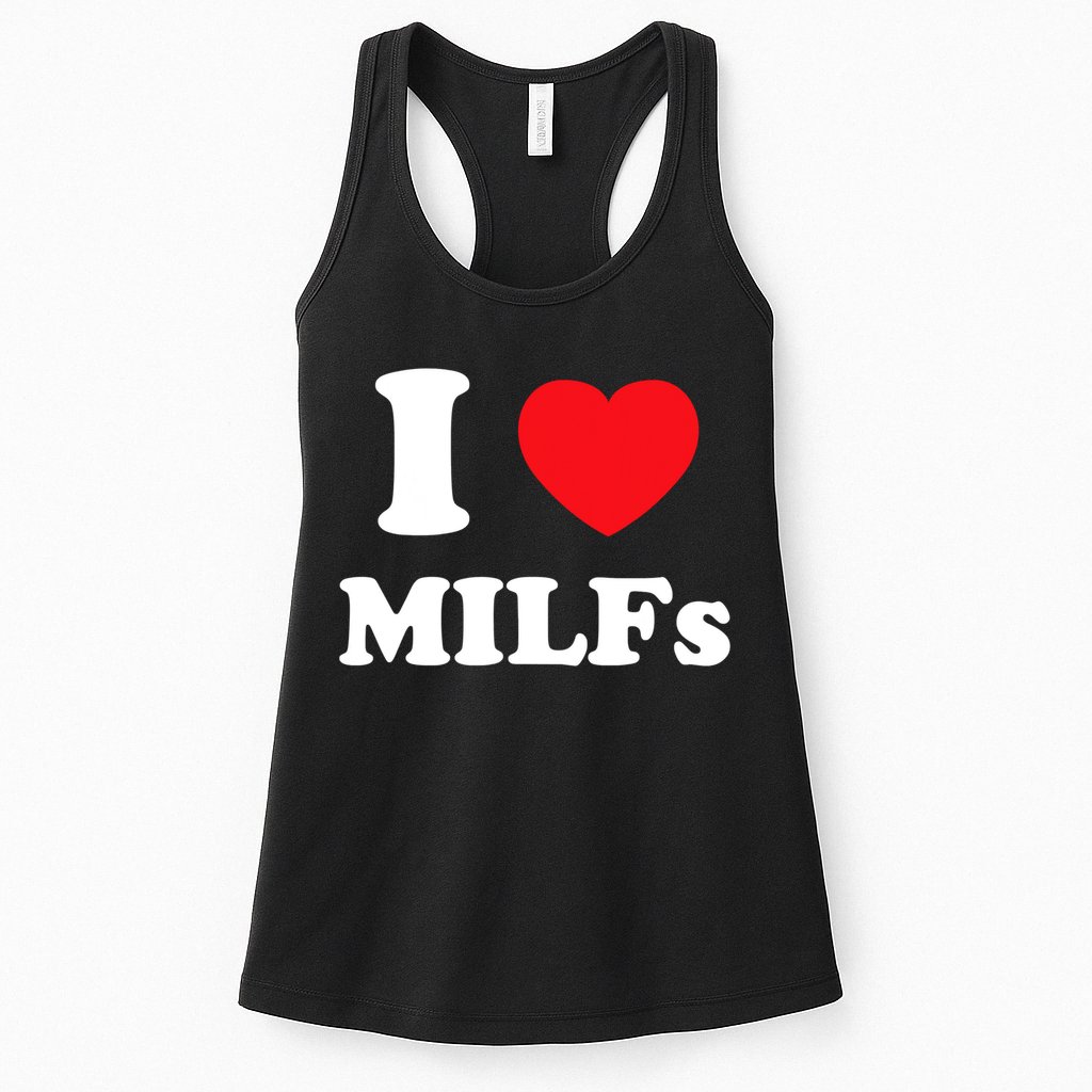 I Love Heart Milfs And Mature Sexy Women Womens Tank Top
