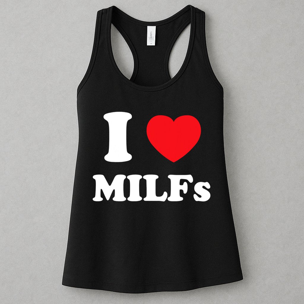 I Love Heart Milfs And Mature Sexy Women Womens Tank Top