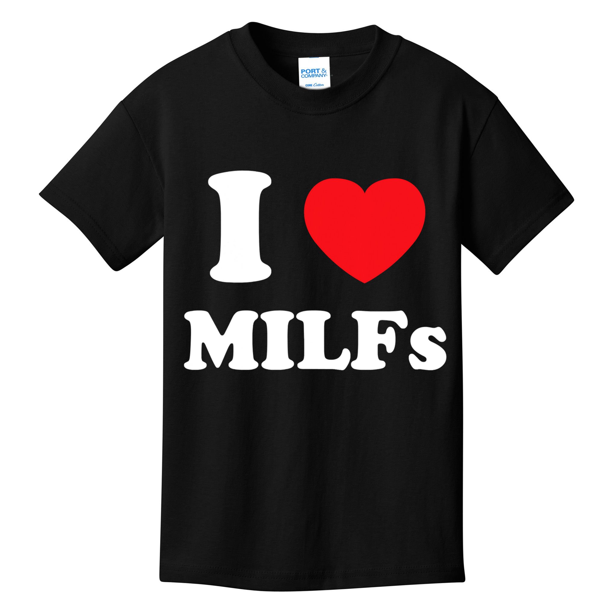I Love Heart Milfs And Mature Sexy Women Kids T-Shirt