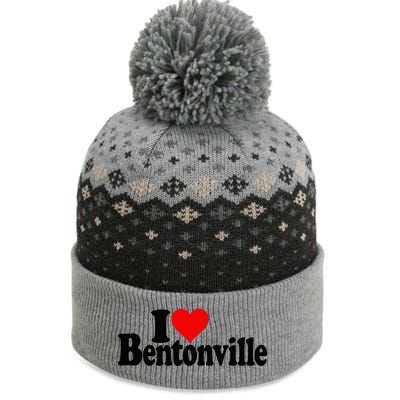 I Love Heart Bentonville Arkansas The Baniff Cuffed Pom Beanie