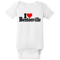 I Love Heart Bentonville Arkansas Baby Bodysuit