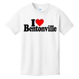 I Love Heart Bentonville Arkansas Kids T-Shirt