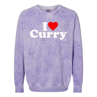 I Love Heart Curry Colorblast Crewneck Sweatshirt