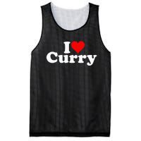 I Love Heart Curry Mesh Reversible Basketball Jersey Tank