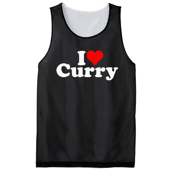 I Love Heart Curry Mesh Reversible Basketball Jersey Tank