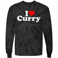 I Love Heart Curry Tie-Dye Long Sleeve Shirt