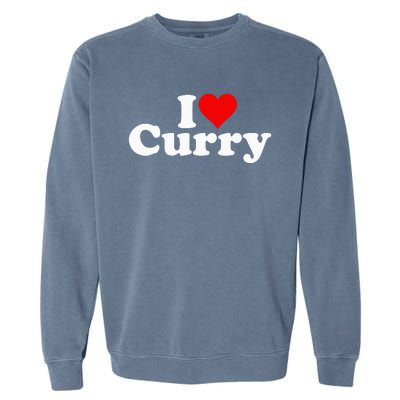 I Love Heart Curry Garment-Dyed Sweatshirt