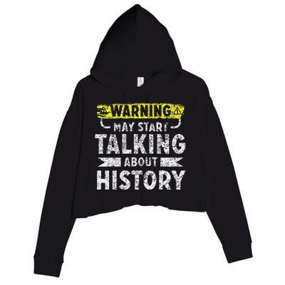 I love History funny history lover gift Crop Fleece Hoodie