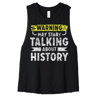 I love History funny history lover gift Women's Racerback Cropped Tank