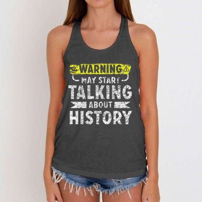 I love History funny history lover gift Women's Knotted Racerback Tank