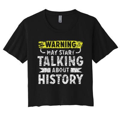 I love History funny history lover gift Women's Crop Top Tee