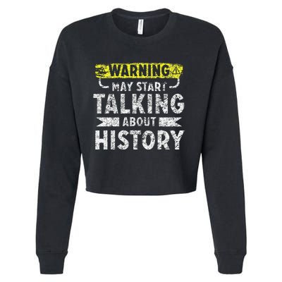 I love History funny history lover gift Cropped Pullover Crew