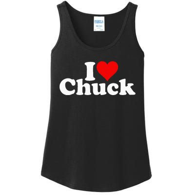 I Love Heart Chuck Charles Ladies Essential Tank