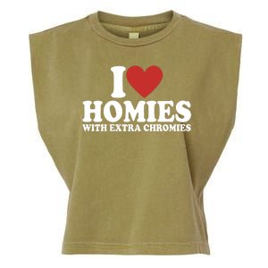 I Love Homies With Extra Chromies Down Syndrome Garment-Dyed Women's Muscle Tee