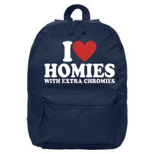 I Love Homies With Extra Chromies Down Syndrome 16 in Basic Backpack