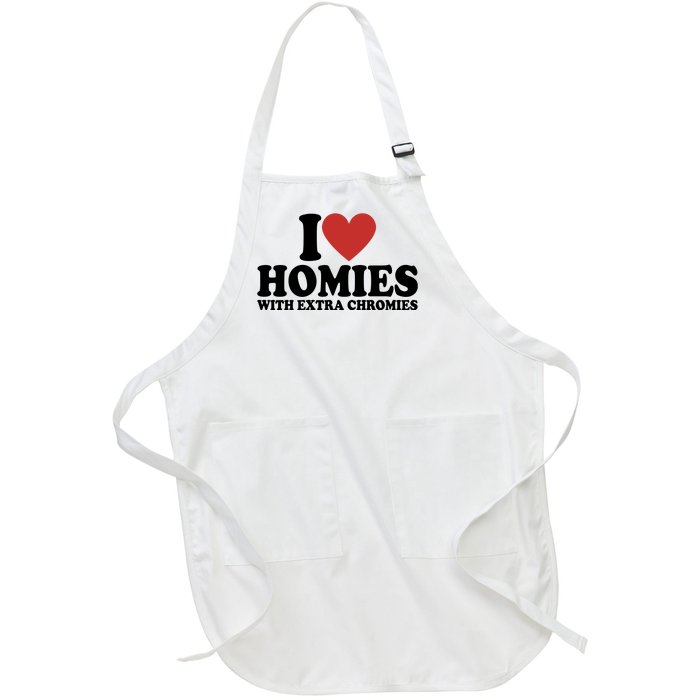 I Love Homies With Extra Chromies Down Syndrome Full-Length Apron With Pockets