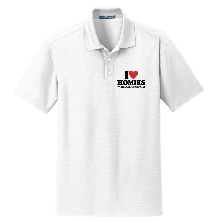 I Love Homies With Extra Chromies Down Syndrome Dry Zone Grid Polo