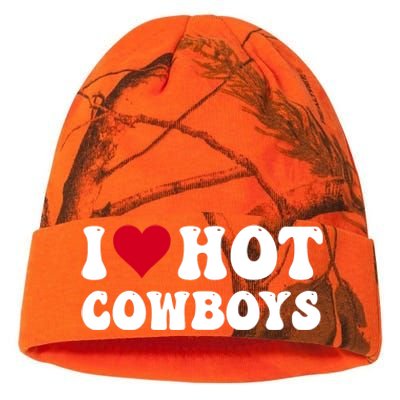 I Love Hot Cowboys I Heart Cowboys Funny Country Western Kati Licensed 12" Camo Beanie