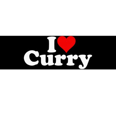 I Love Heart Curry Bumper Sticker