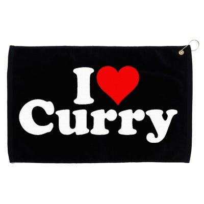 I Love Heart Curry Grommeted Golf Towel