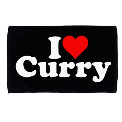 I Love Heart Curry Microfiber Hand Towel