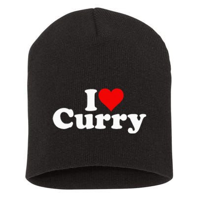 I Love Heart Curry Short Acrylic Beanie