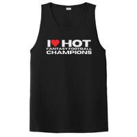 I Love Hot Fantasy Football Champions Mom Wife Girlfriend PosiCharge Competitor Tank