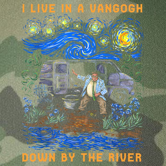 I Live In A Van Gogh Down By The River Legacy Tie Dye Trucker Hat