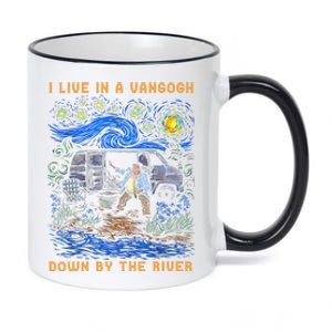 I Live In A Van Gogh Down By The River 11oz Black Color Changing Mug