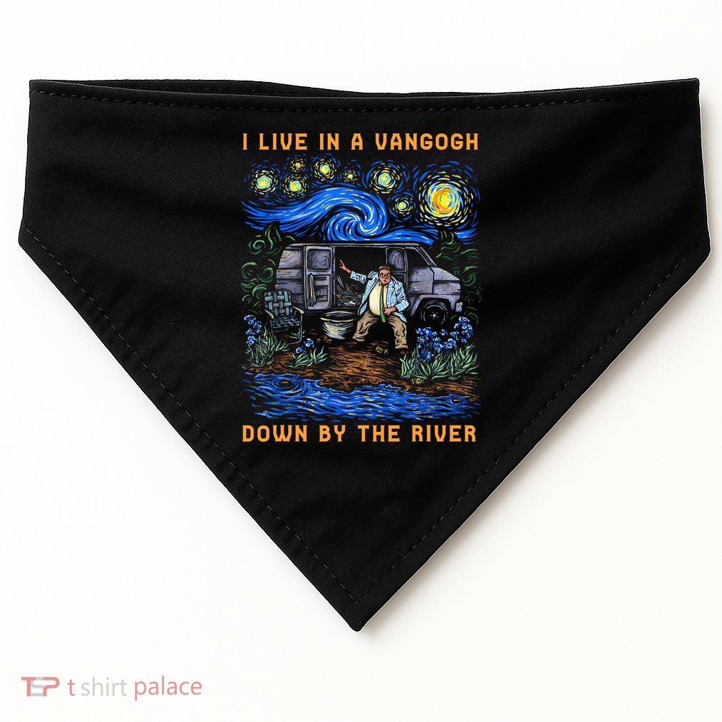 I Live In A Van Gogh Down By The River USA-Made Doggie Bandana