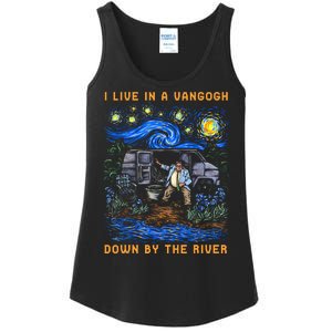 I Live In A Van Gogh Down By The River Ladies Essential Tank