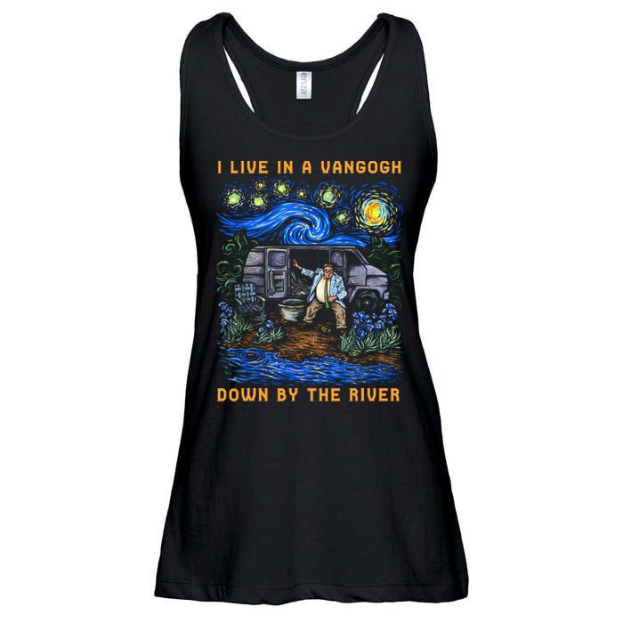 I Live In A Van Gogh Down By The River Ladies Essential Flowy Tank