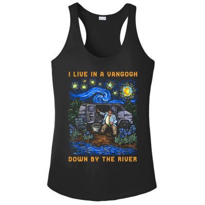 I Live In A Van Gogh Down By The River Ladies PosiCharge Competitor Racerback Tank