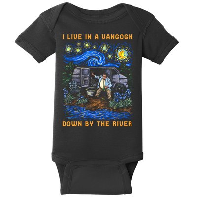 I Live In A Van Gogh Down By The River Baby Bodysuit