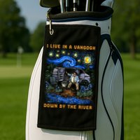 I Live In A Van Gogh Down By The River Golf Towel