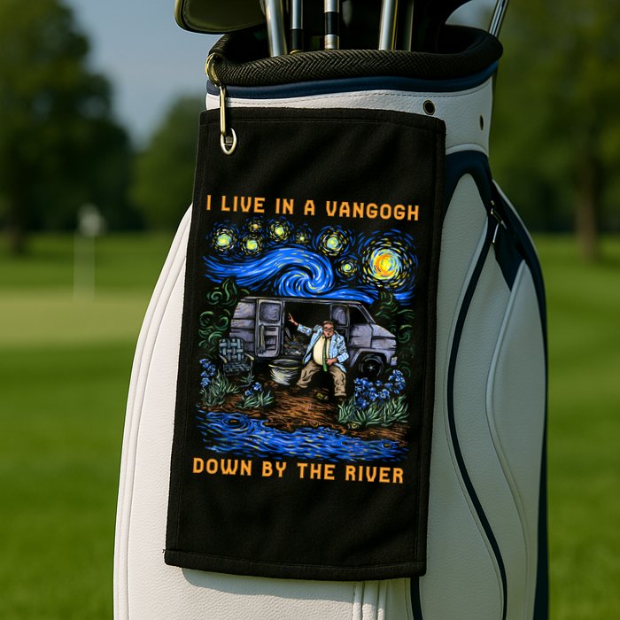 I Live In A Van Gogh Down By The River Golf Towel