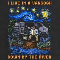 I Live In A Van Gogh Down By The River Golf Towel