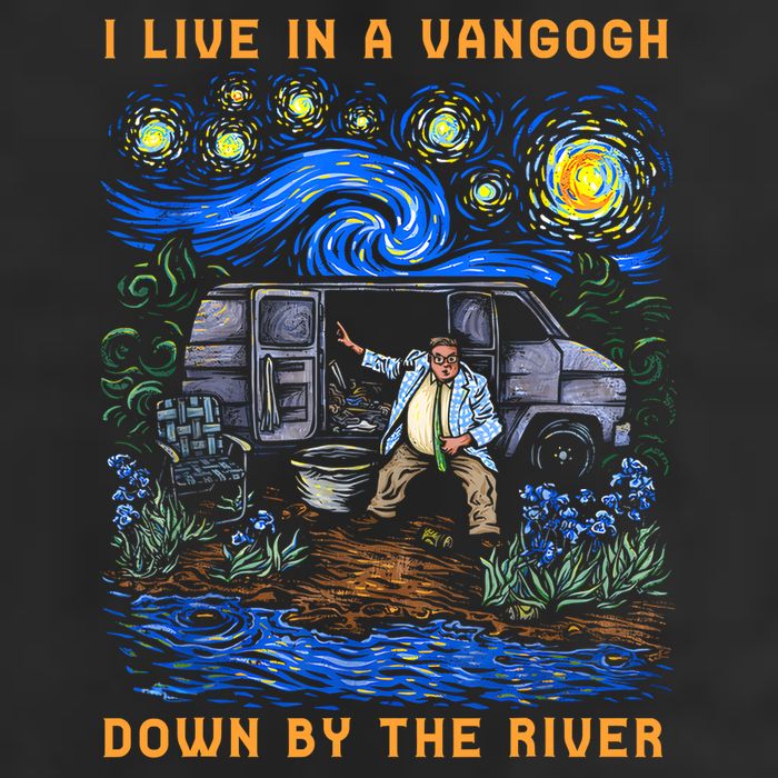 I Live In A Van Gogh Down By The River Golf Towel